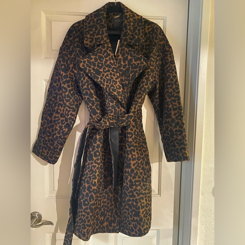 Guess Leopard Print Coat